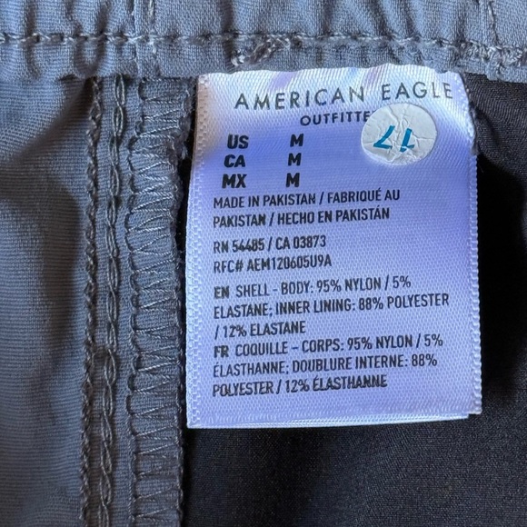 American Eagle Mens Flex Nylon Drawstring Waist Pull On Cargo Jogger Shorts SZ M - Picture 8 of 9